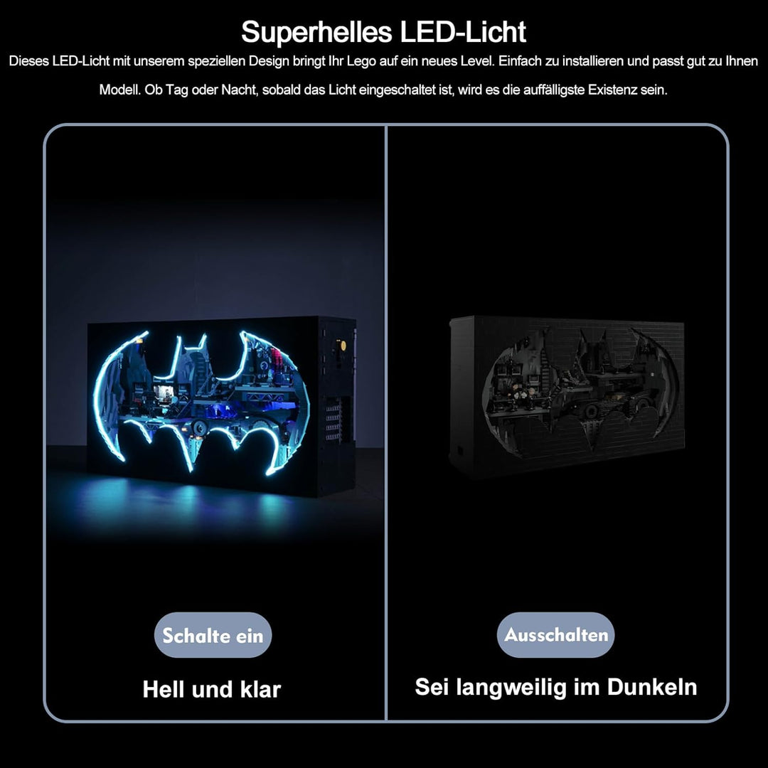 Fernbedienung Dekorationsbeleuchtungsset für Lego Batcave Shadow Box (Nicht Lego), Licht-Kit für Leg