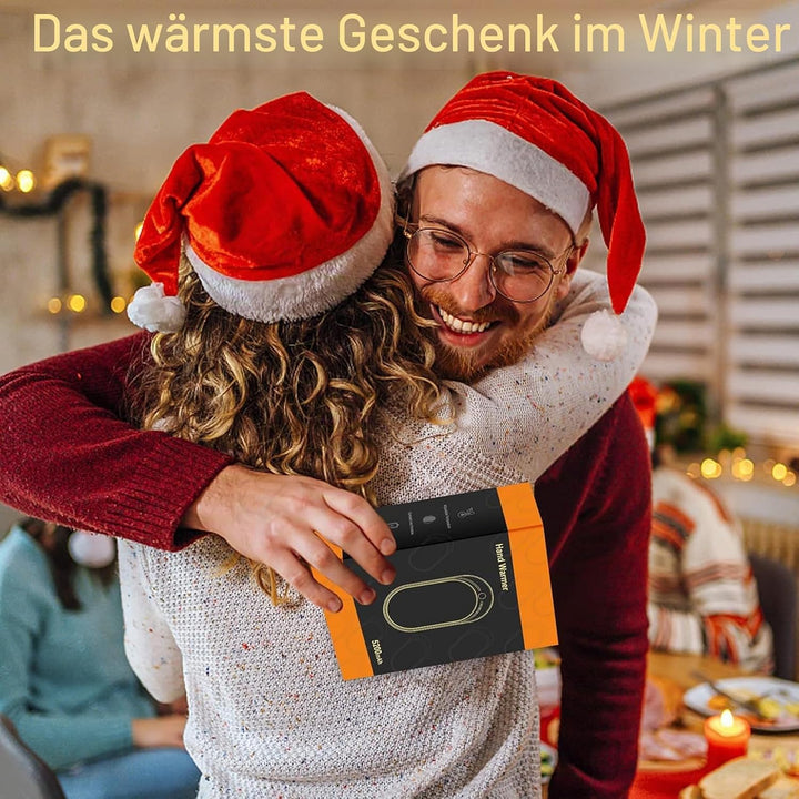 Handwärmer Elektrisch USB Wiederaufladbar Powerbank 5200mAh, Tragbar Taschenwärmer Wiederverwendbar