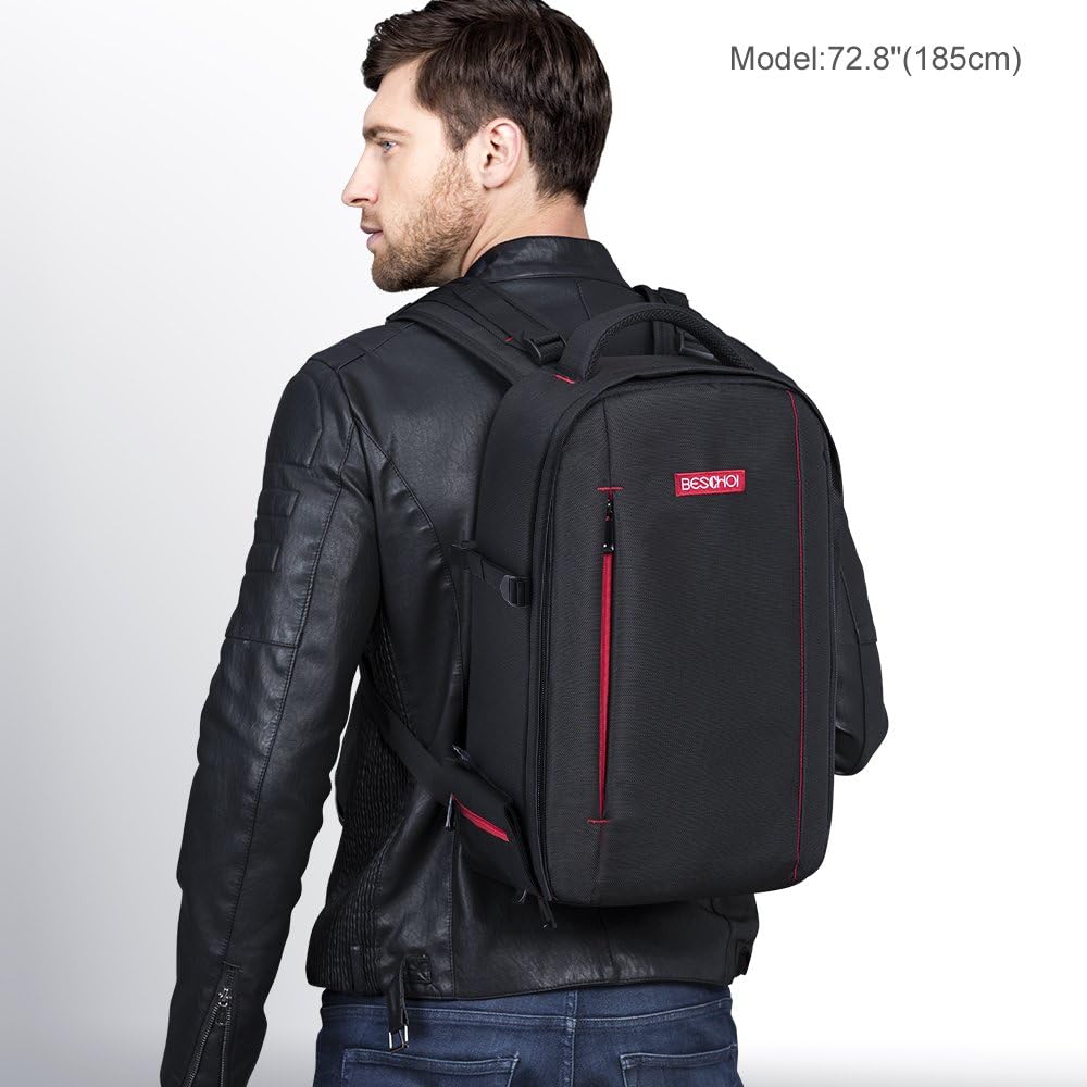 Beschoi Fotorucksack wasserdicht Kameratasche Kamerarucksack mit Laptopfach für Canon Sony Nikon Oly