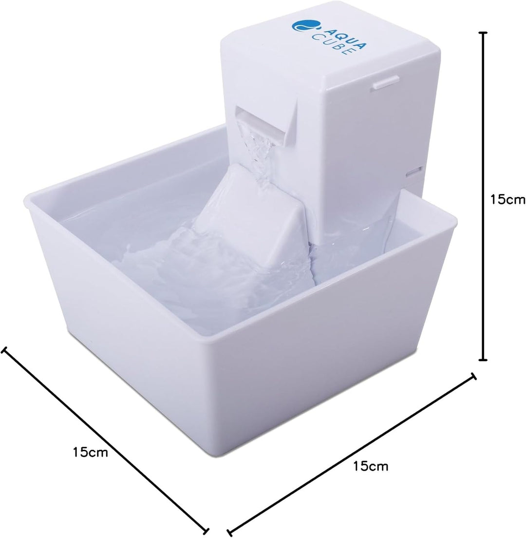 PetSafe Cube Aqua automatischer Trinkbrunnen, Wasserspender für kleine Hunde und Katzen, Mit Aktivko
