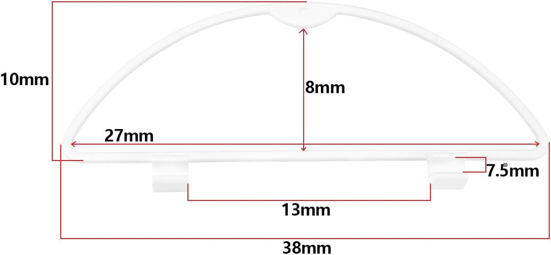1 x D-Ring für Mülltonnen, kompatibel mit Hartal-Mülleimern, 38 mm x 10 mm, für Wohnwagen/Wohnmobile