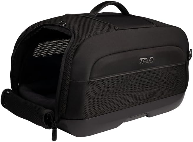 Tavo Dupree I Katzenbox, Flugzeug‑konform, ISOFIX, Für Hunde &amp; Katzen schwarz, schwarz
