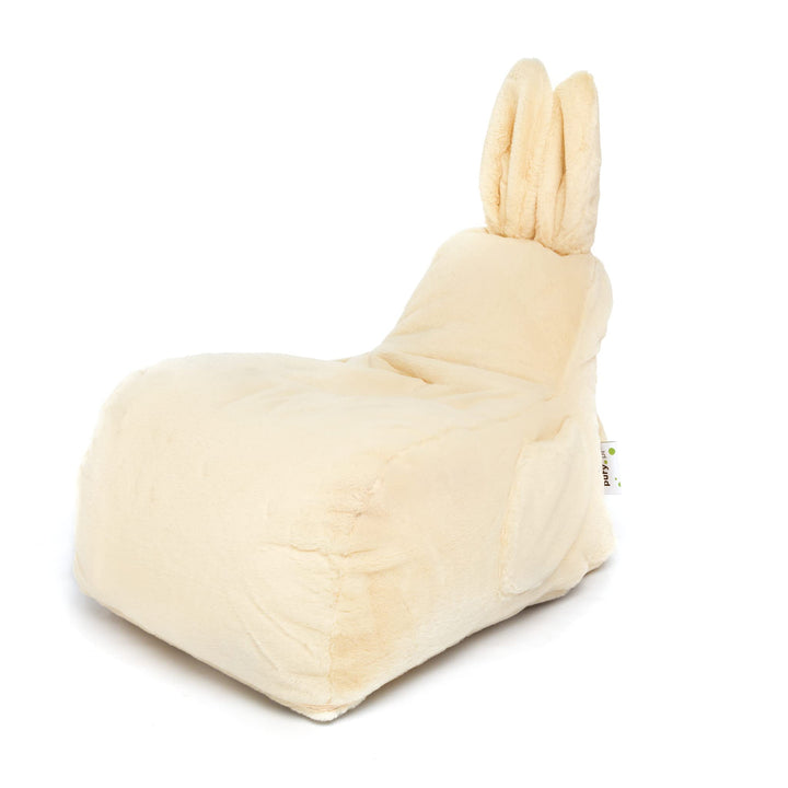 Ecopuf Bunny S | Kinder Sitzsack Hase Design - Original Sitzsack Hase mit Kunstfellbezug und vollstä