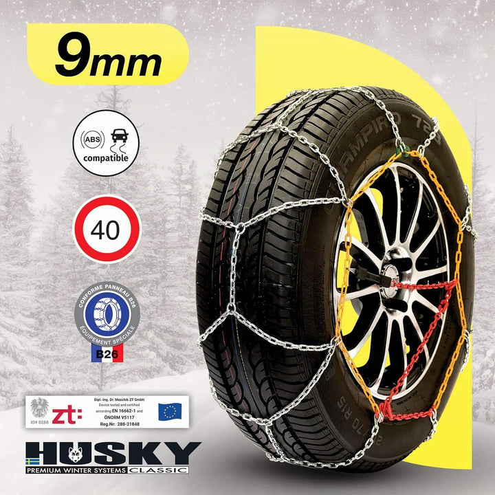 Sumex HUSA130 KN130 Husky Advance Schneeketten 9 mm, HUSA130