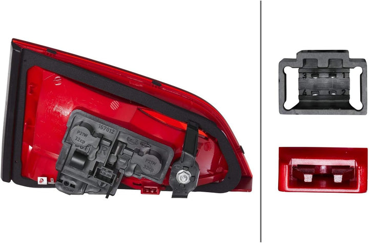 HELLA 2TZ 009 687-101 Heckleuchte - Glühlampe - innerer Teil - rechts - für u.a. Audi A4 (8K2, B8),