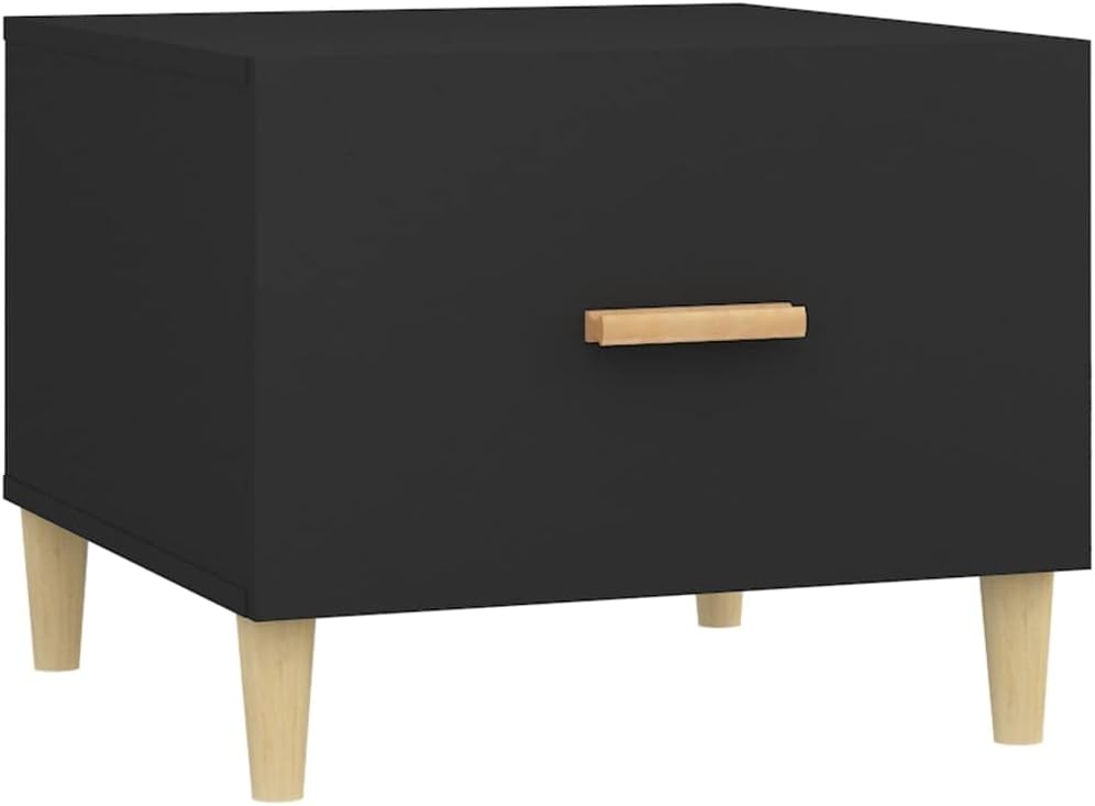 FIRBNUS Coutischtisch Schwarz 50x50x40 cm Holztisch Wohnzimmer Wohnzimmertisch Modern Beistelltisch