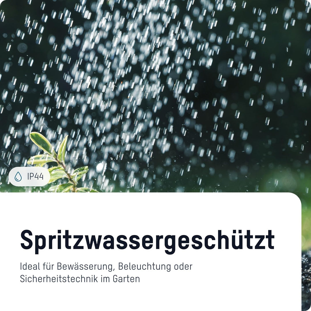 ANSMANN Outdoor Zeitschaltuhr AES7, mechanischer 24-Stunden-Timer wiederholt täglich die eingestellt