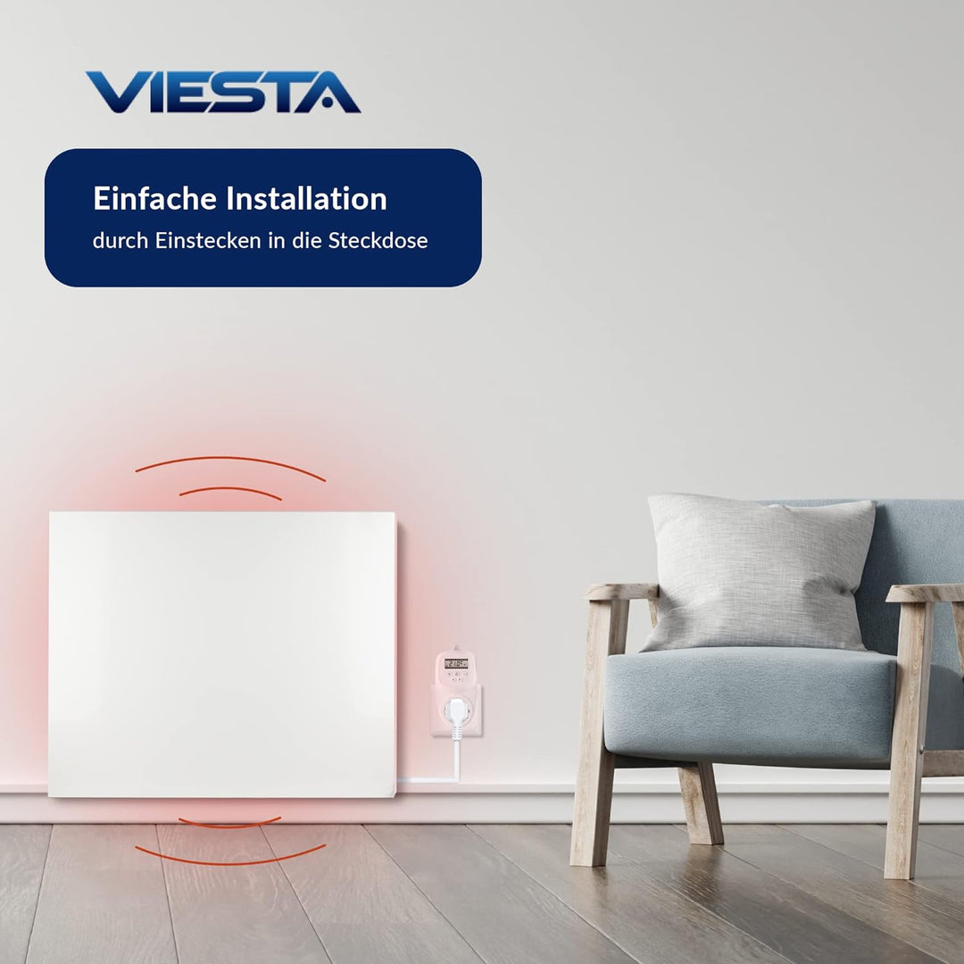 VIESTA TH12 Thermostat Thermostatstecker Steckdosenthermostat für Infrarotheizung Heizpaneele Heizun