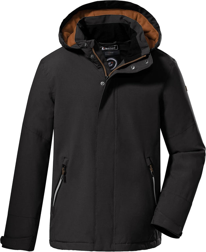 Killtec Jungen Kow 206 Bys Jckt Outdoorjacke/Funktionsjacke mit Kapuze 116 Schwarz, 116 Schwarz