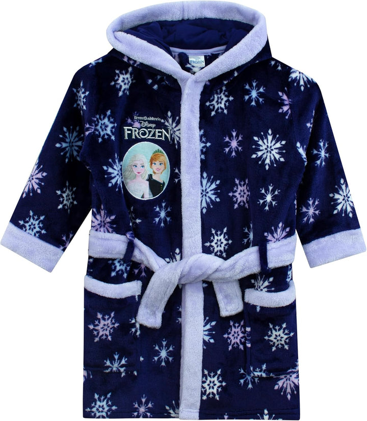 Disney Frozen Bademantel | Kinder Bademantel Elsa Und Anna | Morgenmantel Mädchen 98 Blau, 98 Blau