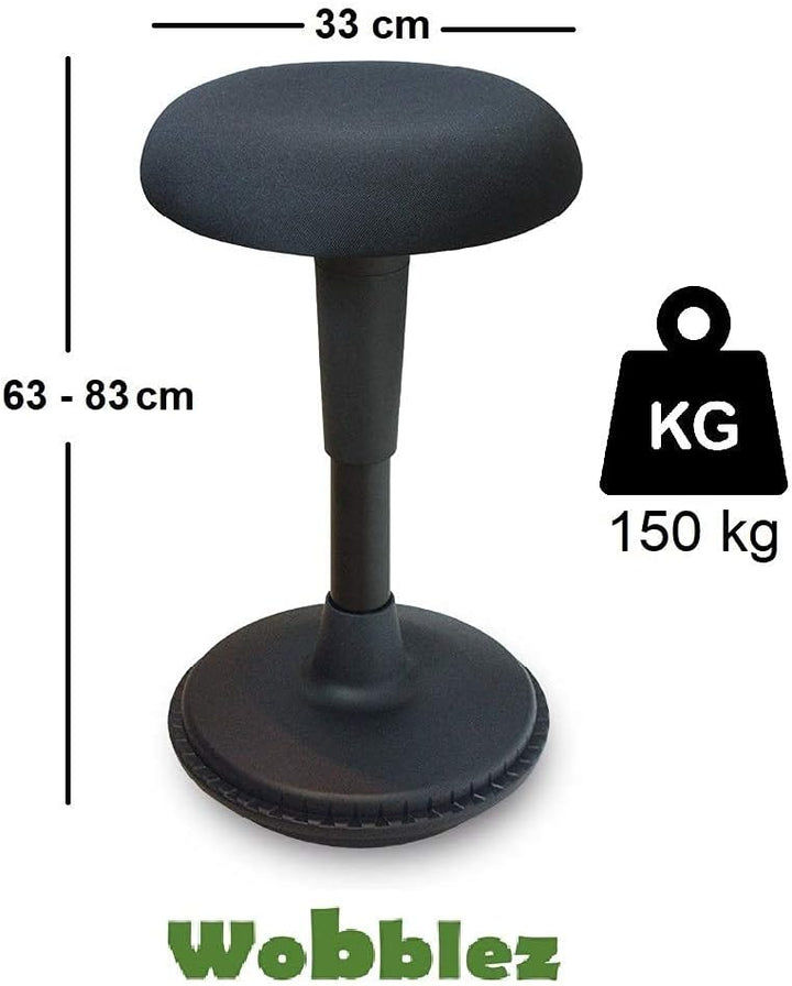 Wobblez ergonomischer Bürostuhl | Rückenschonender Wackelhocker Höhenverstellbar von 63-83 cm für ei