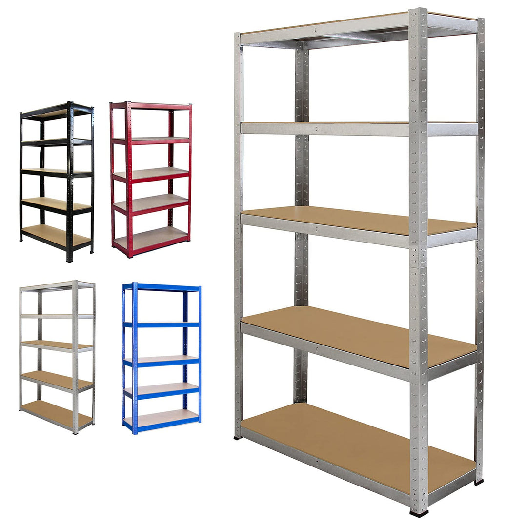 AUTOFU 5 Stöckiges Schwerlastregal Regal, Lagerregal Garagenregal, Metallregal Verzinkt - 170cm x 75