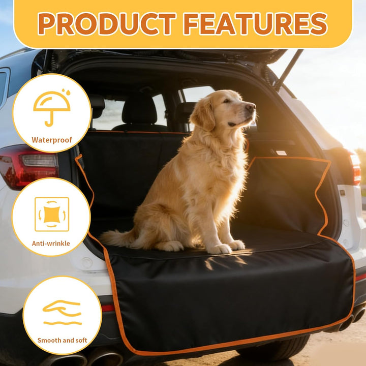 Hundebett Kofferraum Auto, Hundematte Auto Rückbank 180x105cm, Wasserdichter Rücksitzschoner Hund mi