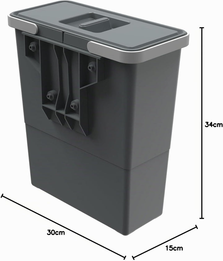 Elletipi Easy 2.0 PBD SP SS34 Mülleimer aus recyceltem Kunststoff, für jeden Raum, Fassungsvermögen