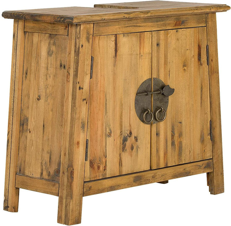 Woodkings® Waschbeckenunterschrank Rangun Massivholz Pinie Waschtischunterschrank massiv Badmöbel Ba