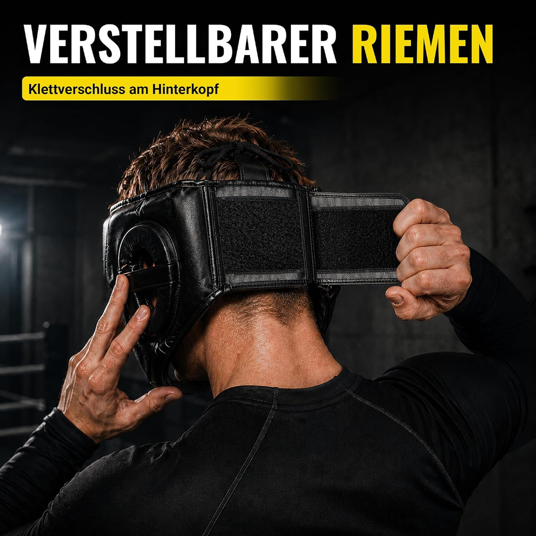 BENLEE Kopfschutz aus Kunstleder Full Protection Schwarz S/M Single, Schwarz S/M Single