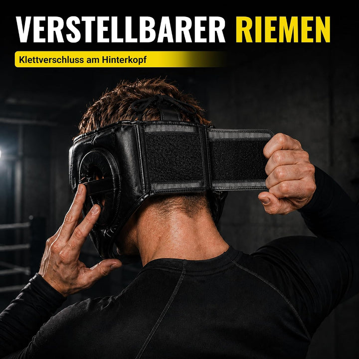 BENLEE Kopfschutz aus Kunstleder Full Protection Schwarz S/M Single, Schwarz S/M Single
