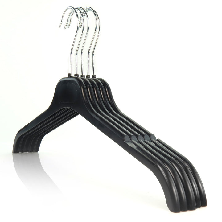 Hangerworld 15 Platzsparende Schwarze Kleiderbügel 43cm Robuster Kunststoff, 15