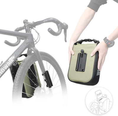 Rhinowalk Fahrrad Gepäckträgertasche Wasserdicht 4/6L Vorne Fahrradtasche für Gepäckträger mit Schul