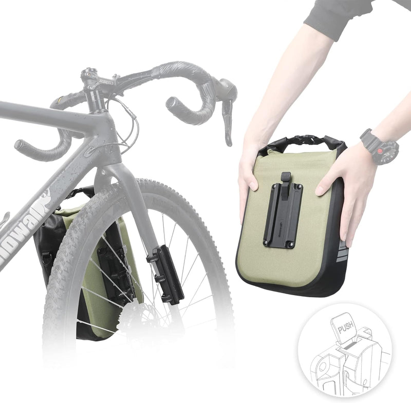 Rhinowalk Fahrrad Gepäckträgertasche Wasserdicht 4/6L Vorne Fahrradtasche für Gepäckträger mit Schul