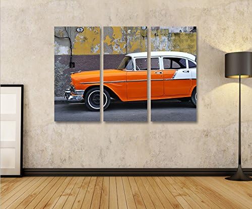 islandburner Bild Bilder auf Leinwand Auto in Cuba 3p XXL Poster Leinwandbild Wandbild Dekoartikel W