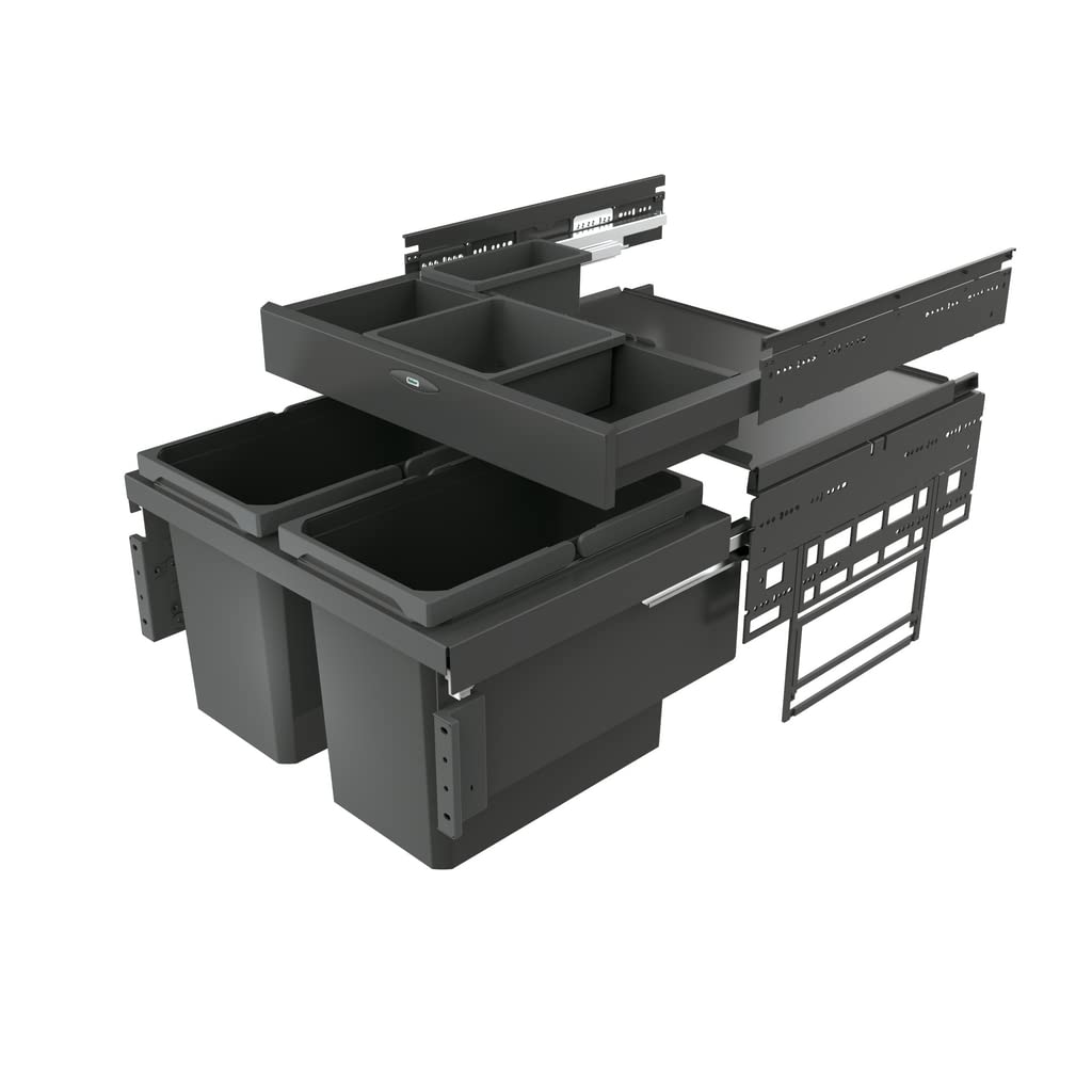 NABER Cox® Base 360 S/600-2 mit Base-Board Abfallsammler/Anthrazit / 2x 22 L