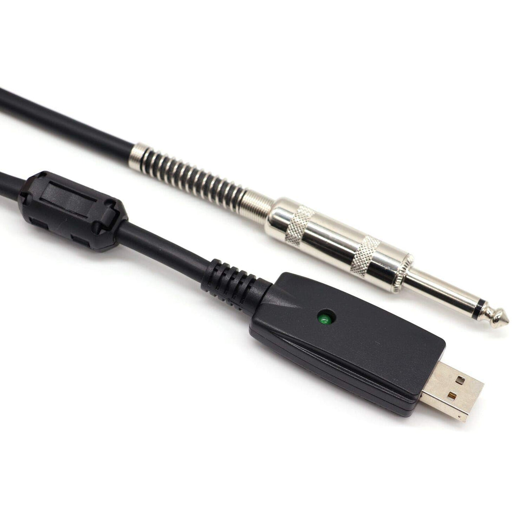SiYear USB 2.0-Schnittstelle Stecker auf 6,35 mm (1/4 Zoll) TS-Mono-E-Gitarren-Konverterkabel, Studi