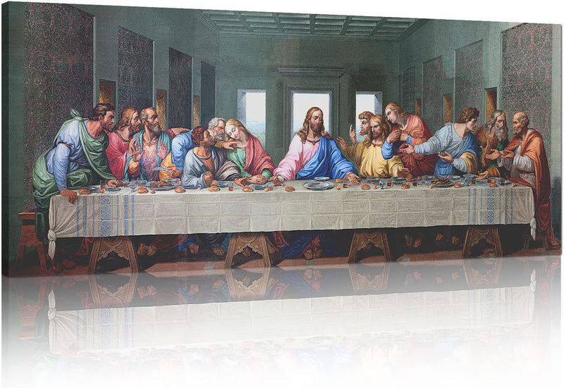 Mit Rahmen Grosses Leinwandbilder Bilder Das Letzte Abendmahl bild auf leinwand Wandkunst Modern Wan