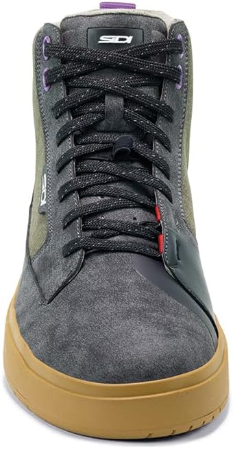Sidi Arx Black Beech Motorradschuhe CE Velours-Leder Fortex D3O 45 EU, 45 EU