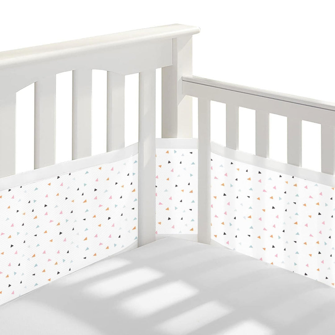 Bettumrandung Babybett,Baby Nestchen Bettumrandung,Kopfumrandung Babybett,Atmungsaktive Krippenumran