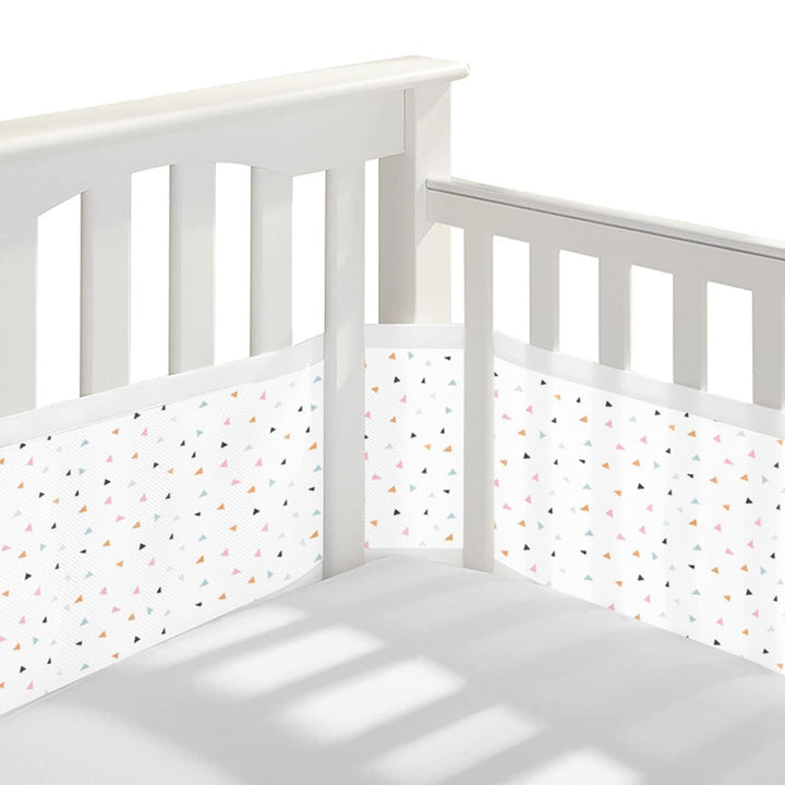 Bettumrandung Babybett,Baby Nestchen Bettumrandung,Kopfumrandung Babybett,Atmungsaktive Krippenumran