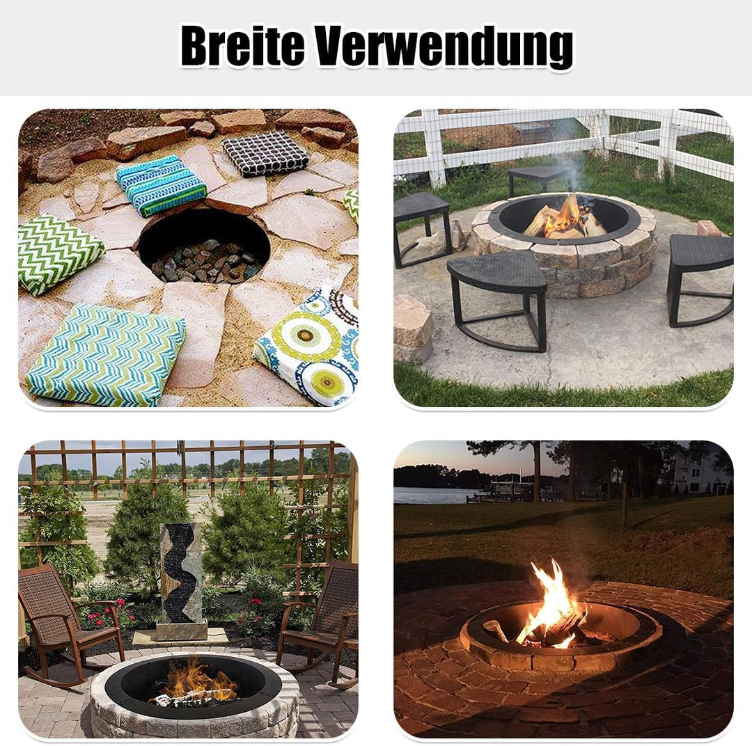 COSTWAY Feuerschale, 92 cm aussen 77 cm innen, Feuerschalen für den Garten, runde Feuerstelle Outdoo