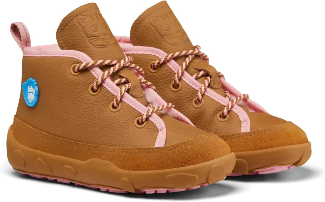 Affenzahn Winterschuh Leder Easy reflektierend, kuschelig warm mit Schaffell gefüttert Grösse 21-32