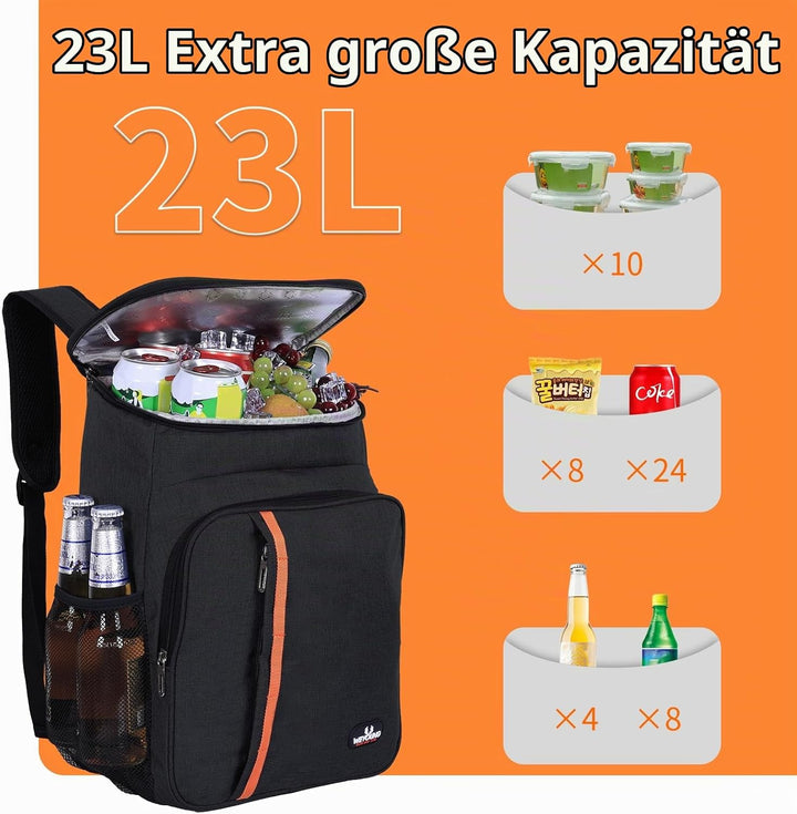 23L Kühlrucksack - Gross Kühltasche Picknickrucksack Wasserdichter Rucksack Ultraleicht Rucksäcke Mä