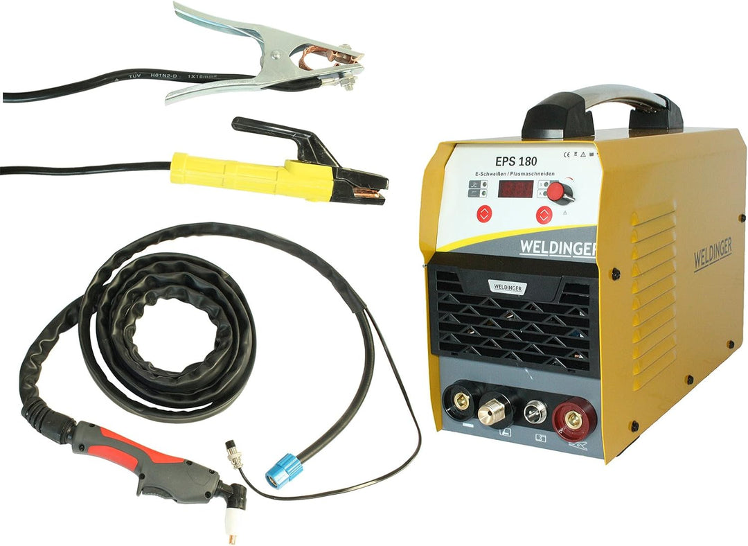 WELDINGER EPS180 Elektroden-Schweissinverter + Plasmaschneider Kombigerät 180A/45 A 5 Jahre Garantie