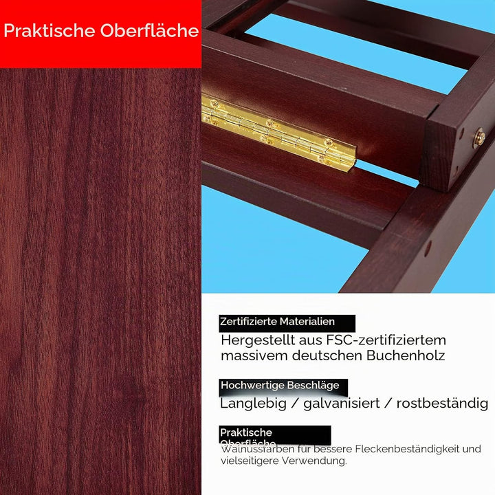 MEEDEN Walnuss Grosse H-Rahmen Studio Staffelei, Massive Buche Staffelei für schwere Beanspruchung,