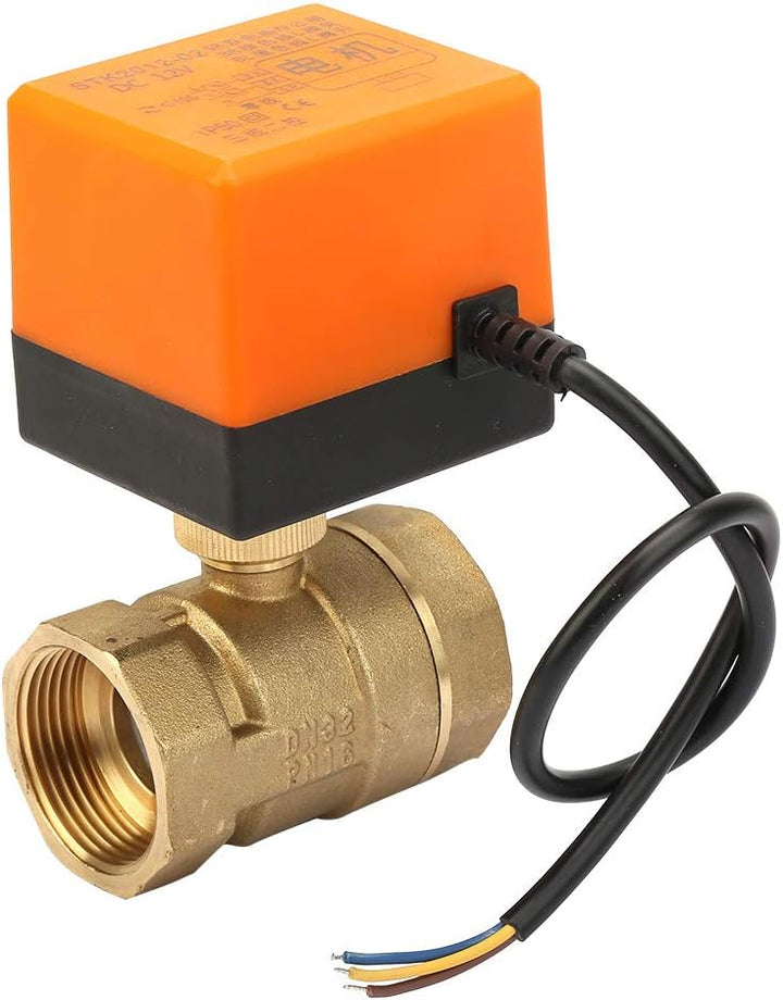 G1-1/4 "Motorisiertes Kugelventil, DN32 DC 12V 2-Wege 3-Draht Messing Motorisiertes Kugelventil Elek