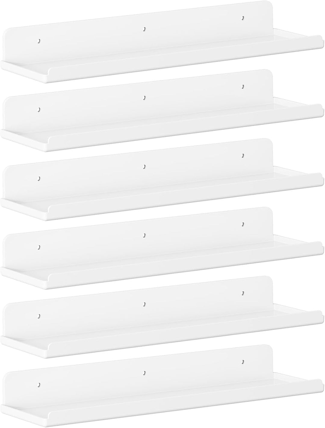 Lifewit Hängeregale für die Wand, 6er Pack Weisses 38CM Raumdeko für Bücherregal/Schallplatten Präse