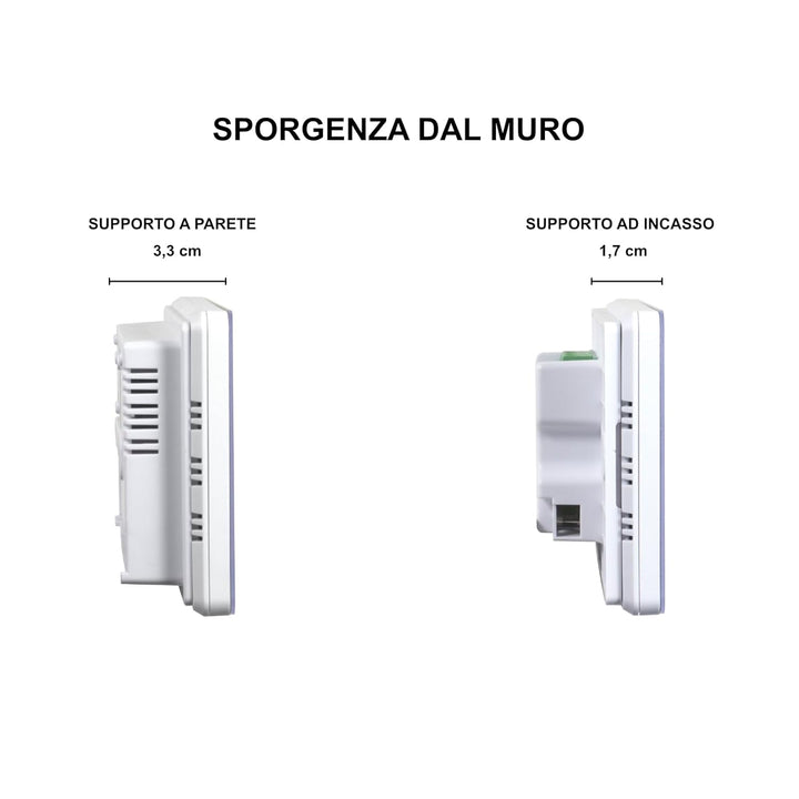 Digitales Wifi Dualband Chronothermostat kompatibel mit Alexa - Stromversorgung 230V - (Schnee PRO W