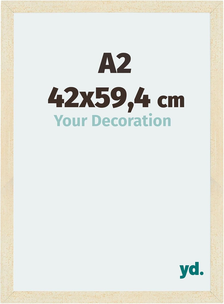 yd. Your Decoration - Bilderrahmen DIN A2 42x59,4 cm - Bilderrahmen aus MDF mit Acrylglas - Antirefl