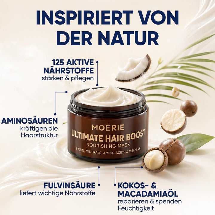 Moerie Hair Growth &amp; Repair Mask - Restorative, Vegan-Friendly Treatment for Longer, Thicker, Fuller