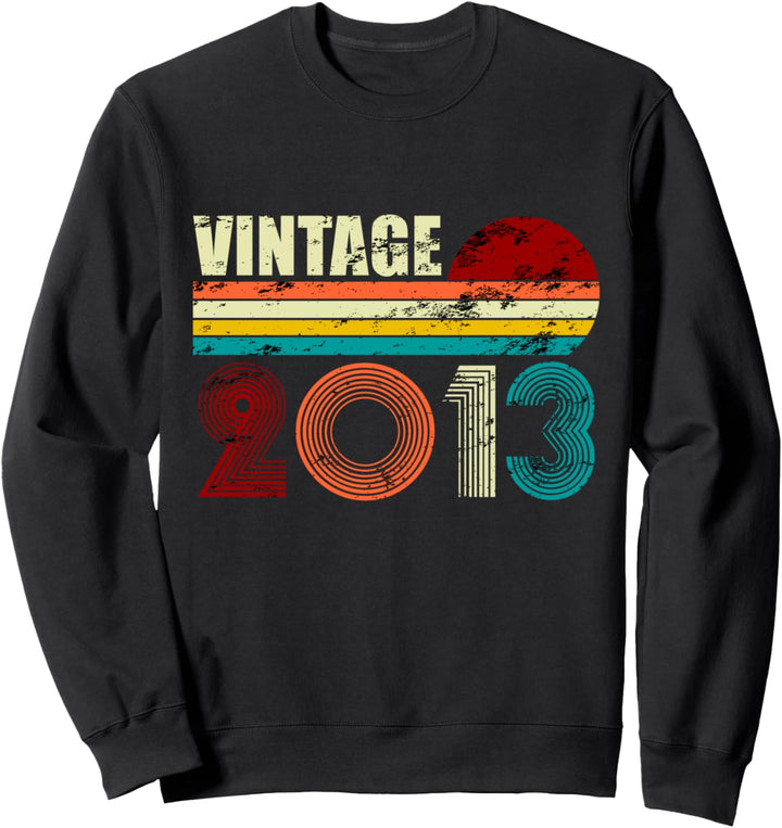 Vintage 2013 7 Geburtstags-Geschenk Retro Entwurf Sweatshirt