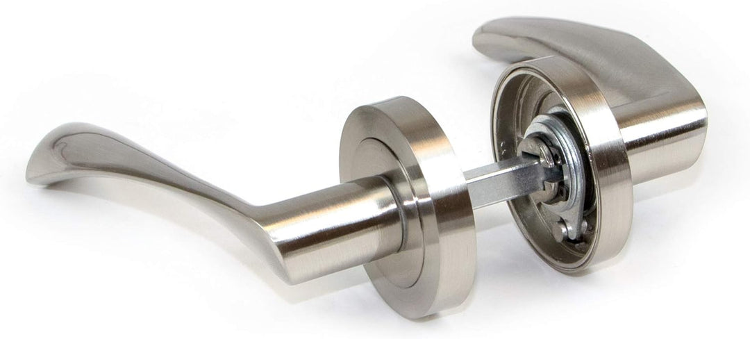 Emuca - Türgriffe für Innenttüren, 5 Türgriff-Set mit Rosetten für Zimmertüren D.50 mm, Aluminium, s