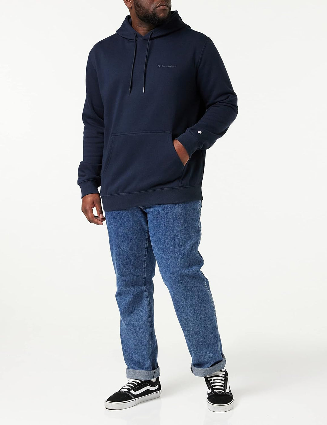 Champion Herren American Classics Small Script Logo Kapuzenpullover S Blau Ton in Ton, S Blau Ton in