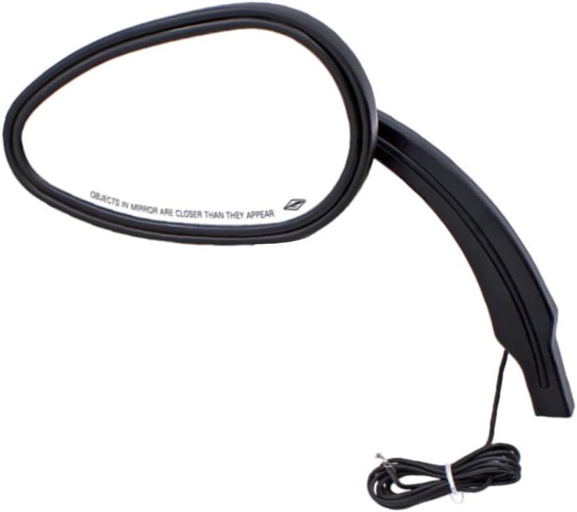 Baceyong 1 Paar Aluminiumspiegel mit bernsteinfarbenen LED-Blinkern für H-Arley-Modelle, schwarze HD