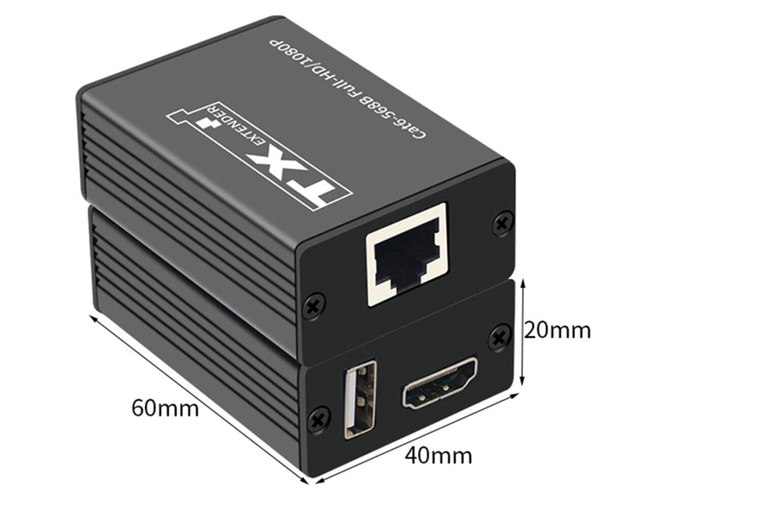 KVM-Extender HDMI RJ45 30M 1080P HDMI KVM-Extender mit USB auf Cat6 5E LAN Network Ethernet Extender