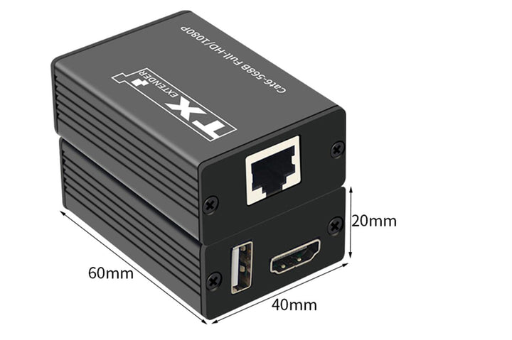 KVM-Extender HDMI RJ45 30M 1080P HDMI KVM-Extender mit USB auf Cat6 5E LAN Network Ethernet Extender