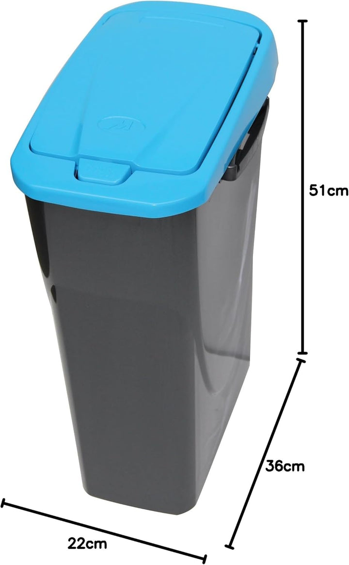 Mondex Müllsortierer 25 Liter mit blauem Deckel
