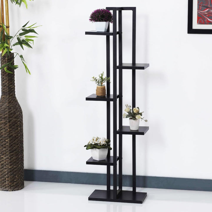 [en.casa] Blumenständer Tohmajärvi 6 Ebenen Blumenregal 120 x 34 x 21 cm Pflanzenständer Indoor Pfla