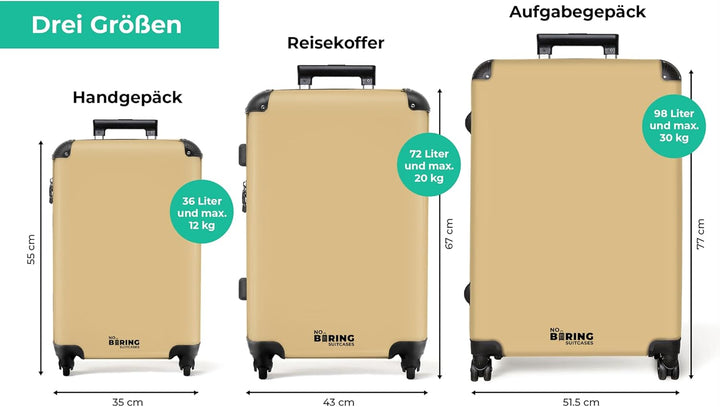 Koffer XL Gross 77x51.5x28 cm Reisekoffer mit Rollen Leicht Trolley grosser Hartschalenkoffer Rollko